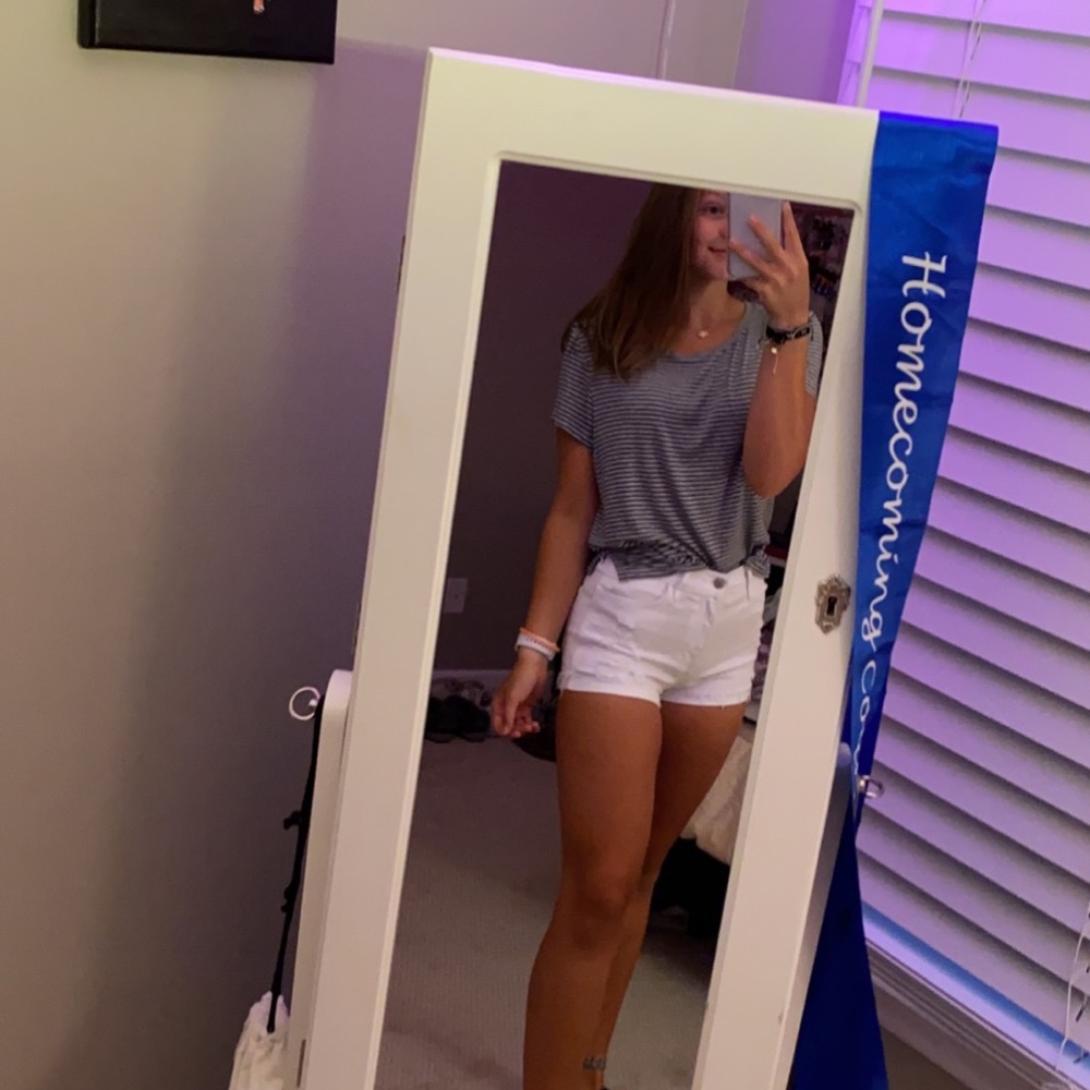 Soft and Sexy grey, white, and black thin striped